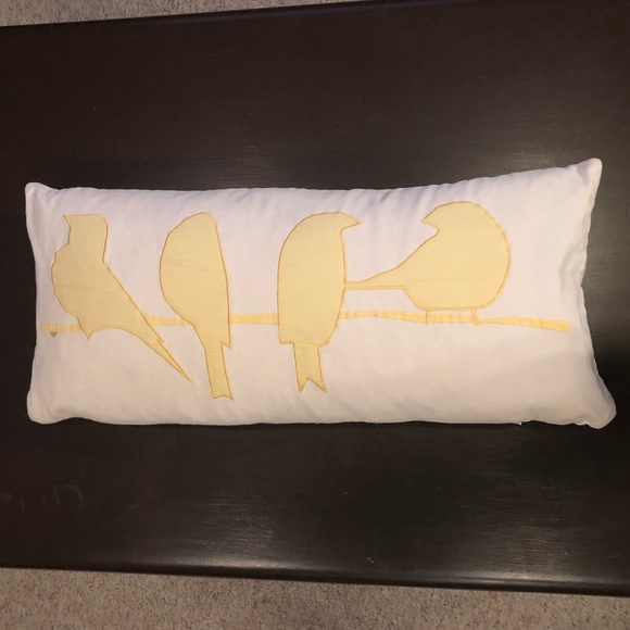 Storehouse Shabby Chic Bird Graphic Accent Pillow - Picture 1 of 7